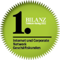Bilanz Telekom Rating 2022 - Platz 1 ISP