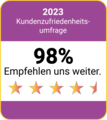 98% Kundenzufriedenheit Badge